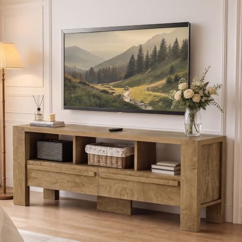 TV Stand with Drawers, 63" Long Media Console for TVs Up to 75", view 4
