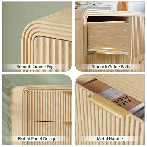 Fluted 9 Drawers Dresser, 63'' Wide Chest of Drawers for Bedroom, view 6