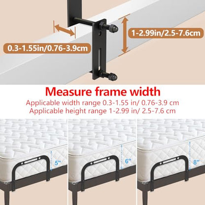 2 Pack Non Slip Mattress Gripper for Metal Bed Frame