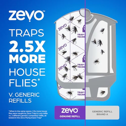 Zevo Flying Insect Trap Refill Cartridges for Fruit Flies & Gnats, 4 Count, view 6