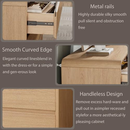 47.2" Dresser with 6 Drawer, view 7