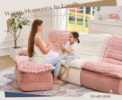 Small Couch Sofa Chaise Lounge Chair Recliner Chair with Footrest, view 6