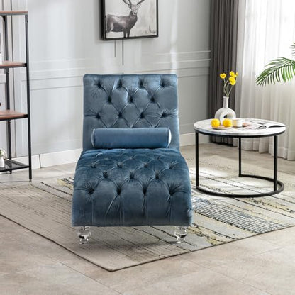 Tufted Chaise Lounge Chair Indoor, view 4