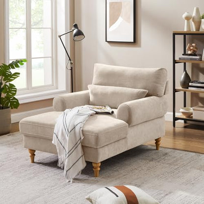 Modern Chaise Lounge Chair with Adjustable Backrest, view 5