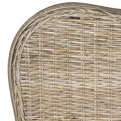 SAFAVIEH Furniture - Imelda Rattan Full Headboard - Grey - Rattan - Coastal Woven Design - Ideal for Bedroom (SEA8027A-F)