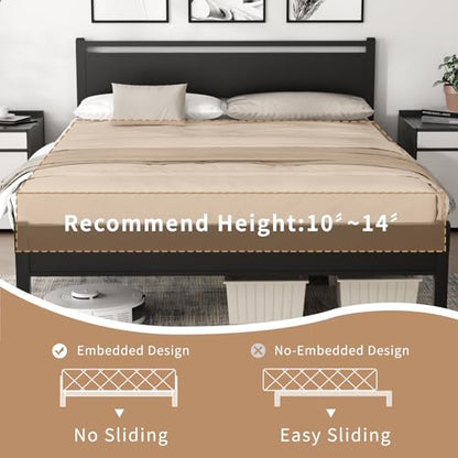 Easy Install 16 Inch Full Size Bed Frame with Headboard&Footboard, view 7