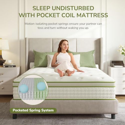 Full Size Mattress 14 Inch Hybrid Memory Foam Mattress in a Box, view 5