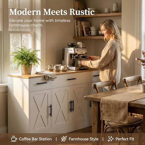 Coffee Bar Cabinet with Storage, view 4