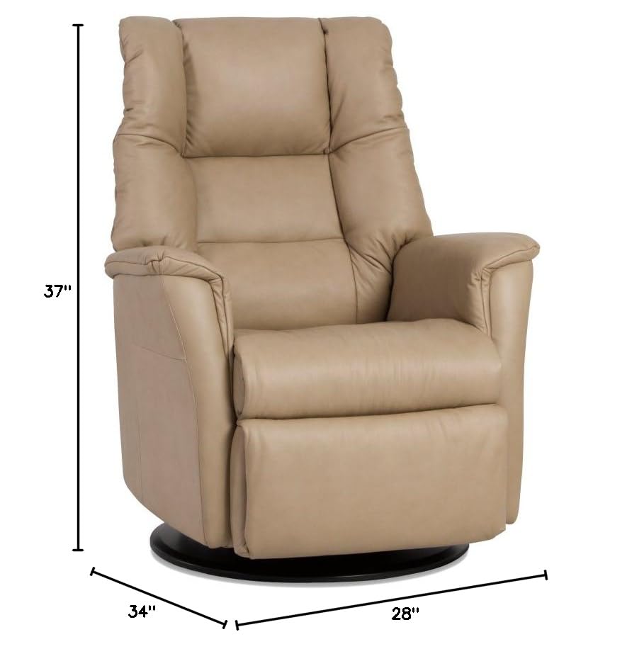 Verona IMG Manual Swivel Glider Relaxer Recliner Small Compact Size in Trend Sand Leather