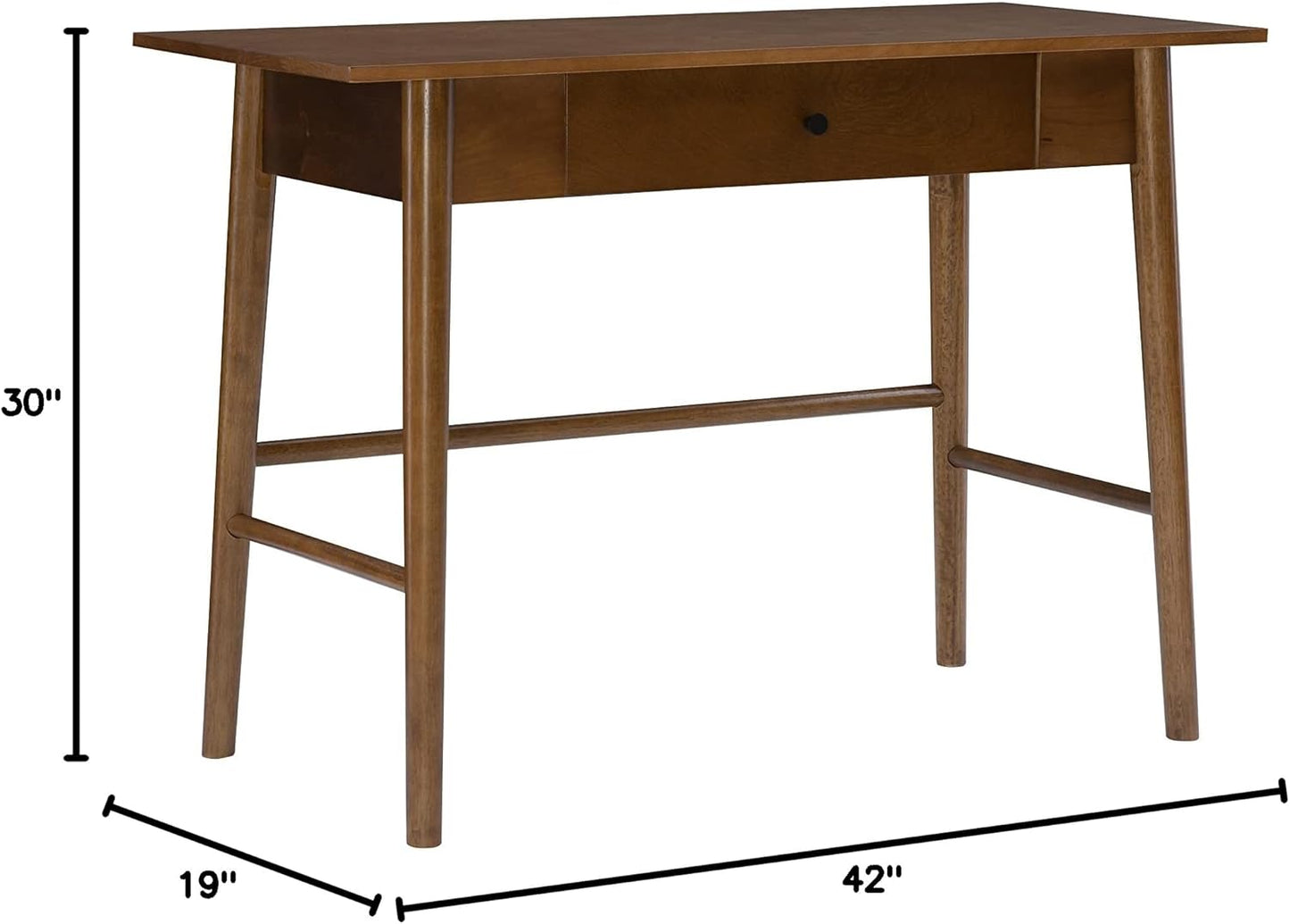 Melissa Mid Century Walnut Desk by