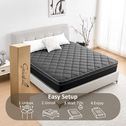 Queen Mattress, 12 Inch Hybrid Queen Size Mattress in a Box, view 7