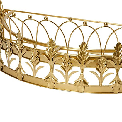 Creative Co-Op Decorative Metal Curtain or Canopy Crown, Gold Finish, view 9