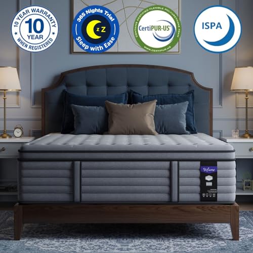 (Luxury Hotel) 18 Inch Hybrid Queen Size Mattress in a Box, Firm Feel, view 7