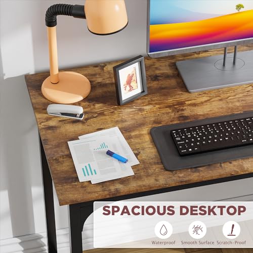 PayLessHere | 39 Inch Computer Desk | Brown | Sturdy Office Desk, view 5