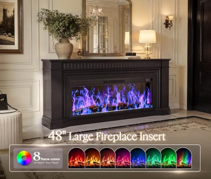 70'' Fireplace TV Stand with 48'' Electric Fireplace, view 6