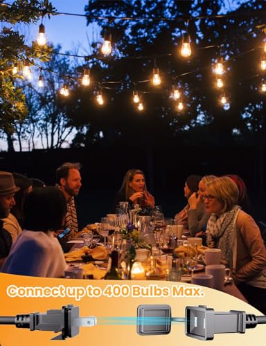 Outdoor Led String Lights 50FT, Patio Lights with 16pcs S14 Shatterproof Bulbs, view 5