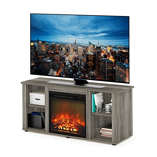 Jensen Fireplace Entertainment Center TV Stand with Open Storage for TV up to, view 2