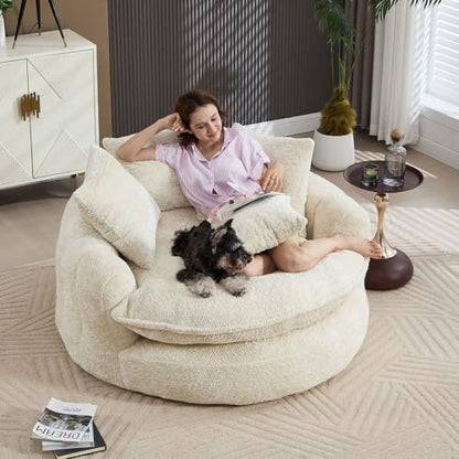 Oversized Round Lounge Chair Indoor, view 4