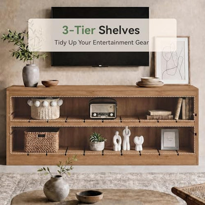 63-Inch Solid Wood TV Stand, view 8