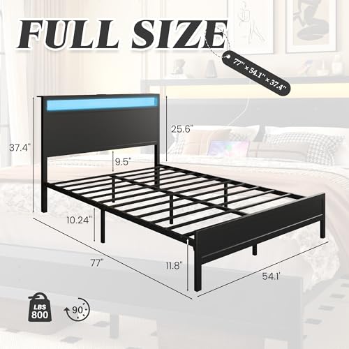 Full Bed Frame with Headboard & Footboard, view 3