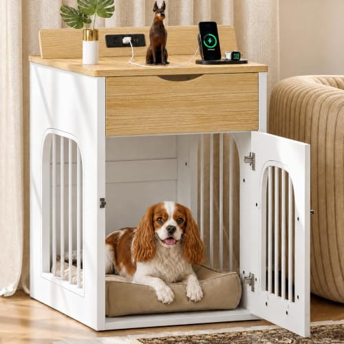Dog Crate Furniture for Small Dogs, Natural, view 2