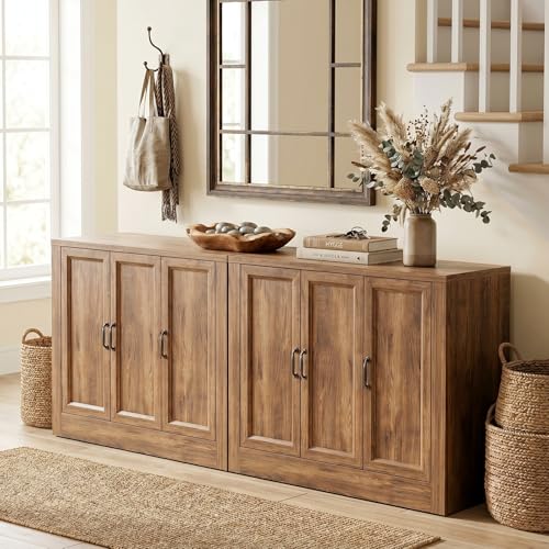Modern TV Stand for Living Room, 78" W Buffet Cabinet with Storage, view 7