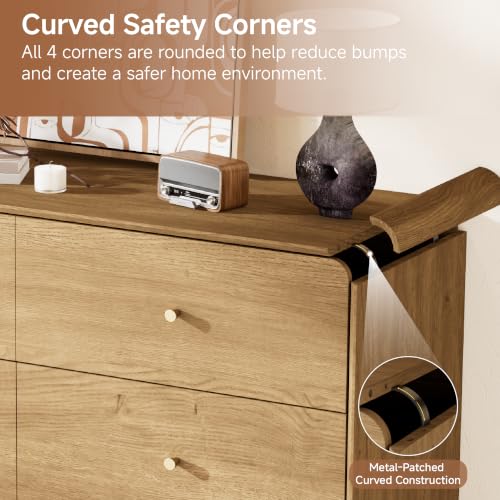 6 Drawer Dresser for Bedroom, view 4