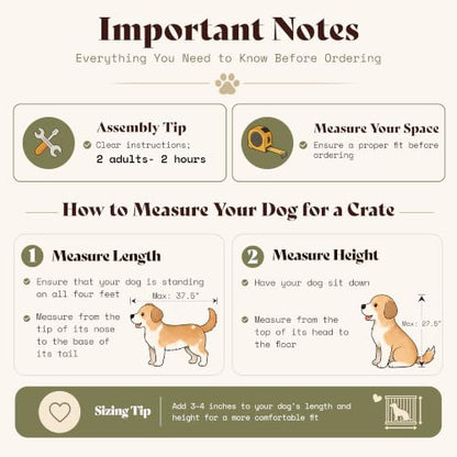 Corner Dog Crate Furniture for Medium/Large Dogs Space-Saving, view 7