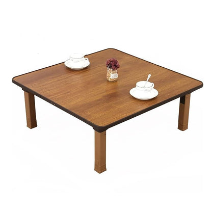 Japanese-Style Square Folding Tea Coffee Table, Low Table, Dining Table, Study Table, Small Desk, for Tatami Sitting On The Floor Bedroom Bay Window Tea Room (Size: 70x70cm)