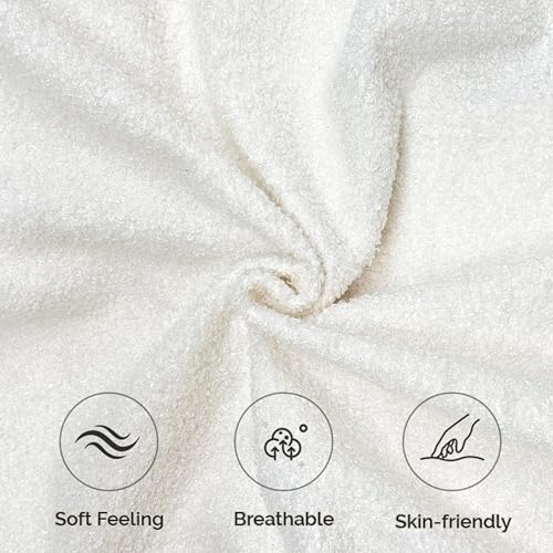 109’’ Cloud Couch for Living Room, Boneless Modular Sectional Sofa L-Shape with Ottoman Washable Cushion Cover, No Assembly Required, White (3-Seat + 1 Ottoman)