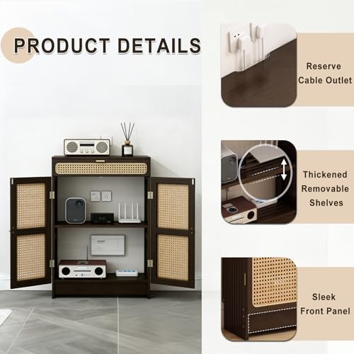 WiFi Router Storage Cabinet with Adjustable Shelves, No Back Panel, view 5
