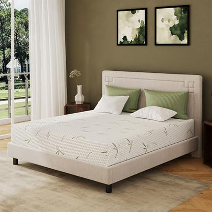 EGOHOME 8 Inch Queen Mattress Medium Plush, Green Tea Memory Foam Mattress, view 3