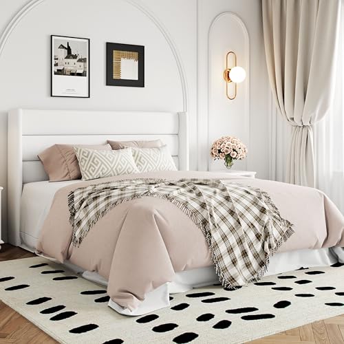Full Size Lift Up Hydraulic Storage Bed Frame White, view 5