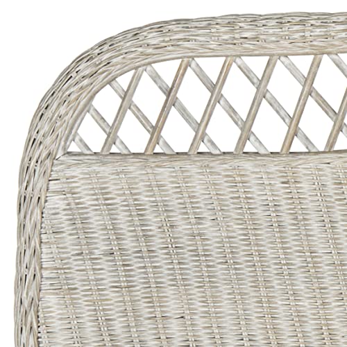 SAFAVIEH Furniture - Sephina Rattan Queen Headboard - Antique & Grey - Rattan - Coastal Woven Design - Ideal for Bedroom (SEA8033D-Q)