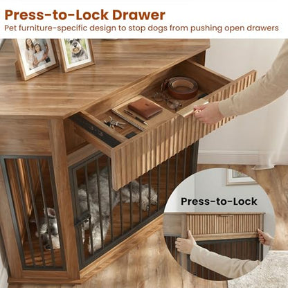 Corner Dog Crate Furniture for Small Medium Dogs, view 7
