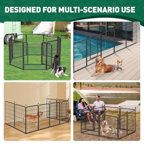 Dog Playpen Outdoor, 8 Panels 40" High Heavy Duty Metal Dog Pen, view 7