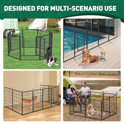 Dog Playpen Outdoor, 8 Panels 40" High Heavy Duty Metal Dog Pen, view 7