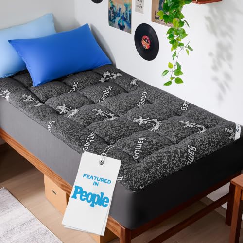 Twin XL Mattress Topper, Pillow Top Mattress Pad, view 2