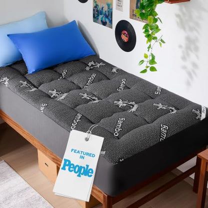 Twin XL Mattress Topper, Pillow Top Mattress Pad, view 2