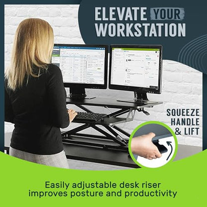 Black 32 in Standing Desk Converter, OF-S05-1, view 4
