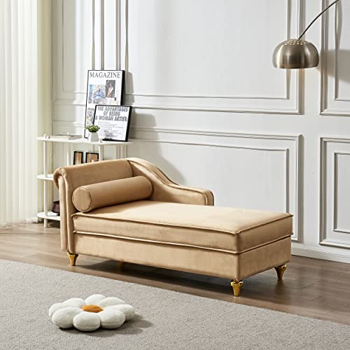 GDFStudio Upholstered Chaise Lounge Chair Indoor with Storage, view 2