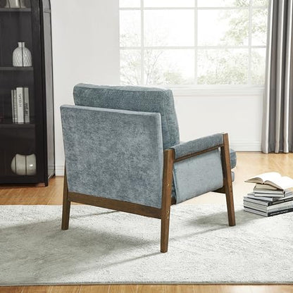 Kelly Mid-Century Modern Accent Armchair, Blue