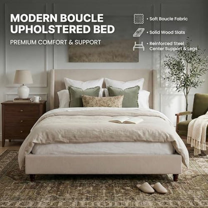 Queen Size Upholstered Bed Frame, view 5