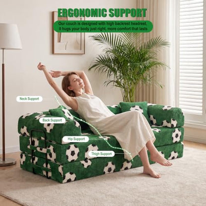 79" Convertible Sofa Bed, 6-in-1 Futon Sofa Boneless Couch in a Box, view 5