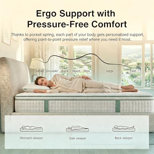 Twin Size Mattress 10 Inch, Hybrid Mattresses Medium Firm Mattress Bed in a Box, view 5