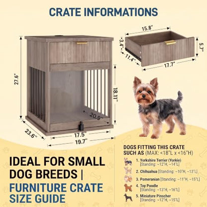 Dog Crate End Table for Small Medium Dogs, Dog Kennel Furniture, view 3