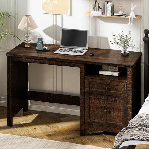 Farmhouse Executive Desk with Charging Station, view 7