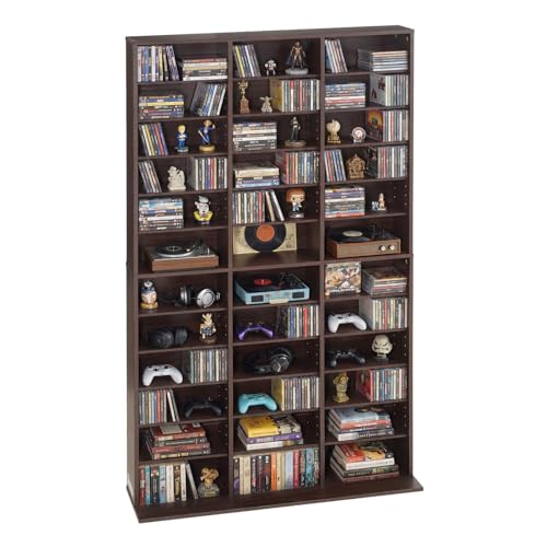 Media Storage Cabinet, 12-Tier DVD Shelf Organizer, view 2