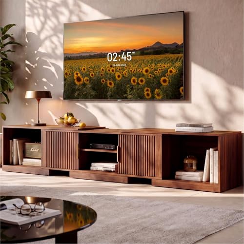 TV Stand for 55-80 Inches TVs, 63"-84.6" Adjustable Length, view 2