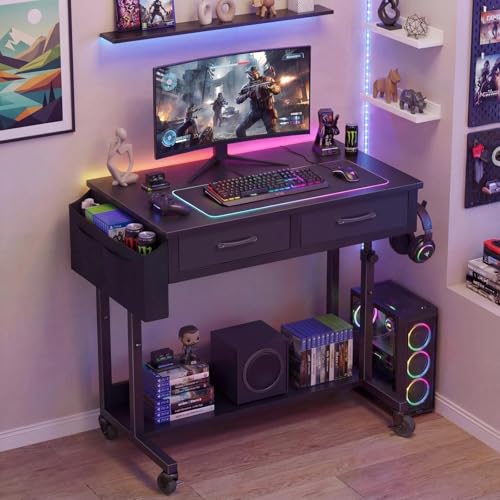 Small Portable Rolling Standing Desk, view 3